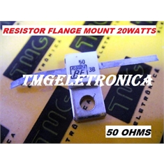 Resistor RF 20Watts - Terminação Resistencia 50R OHMS - 50R, Radio Frequência, Berilio Resistor, RF TERMINATION FLANGE MOUNT- Beryllium 50R OHMS 20W - 2 Terminais - Resistor RF 20Watts - Terminação Resistencia 50R OHMS